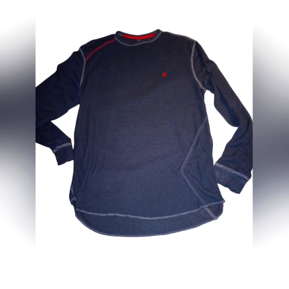 Men's Volcom Dark Blue Long Sleeve Shirt. Lightweight. Logo on front. Size Large - Picture 2 of 7